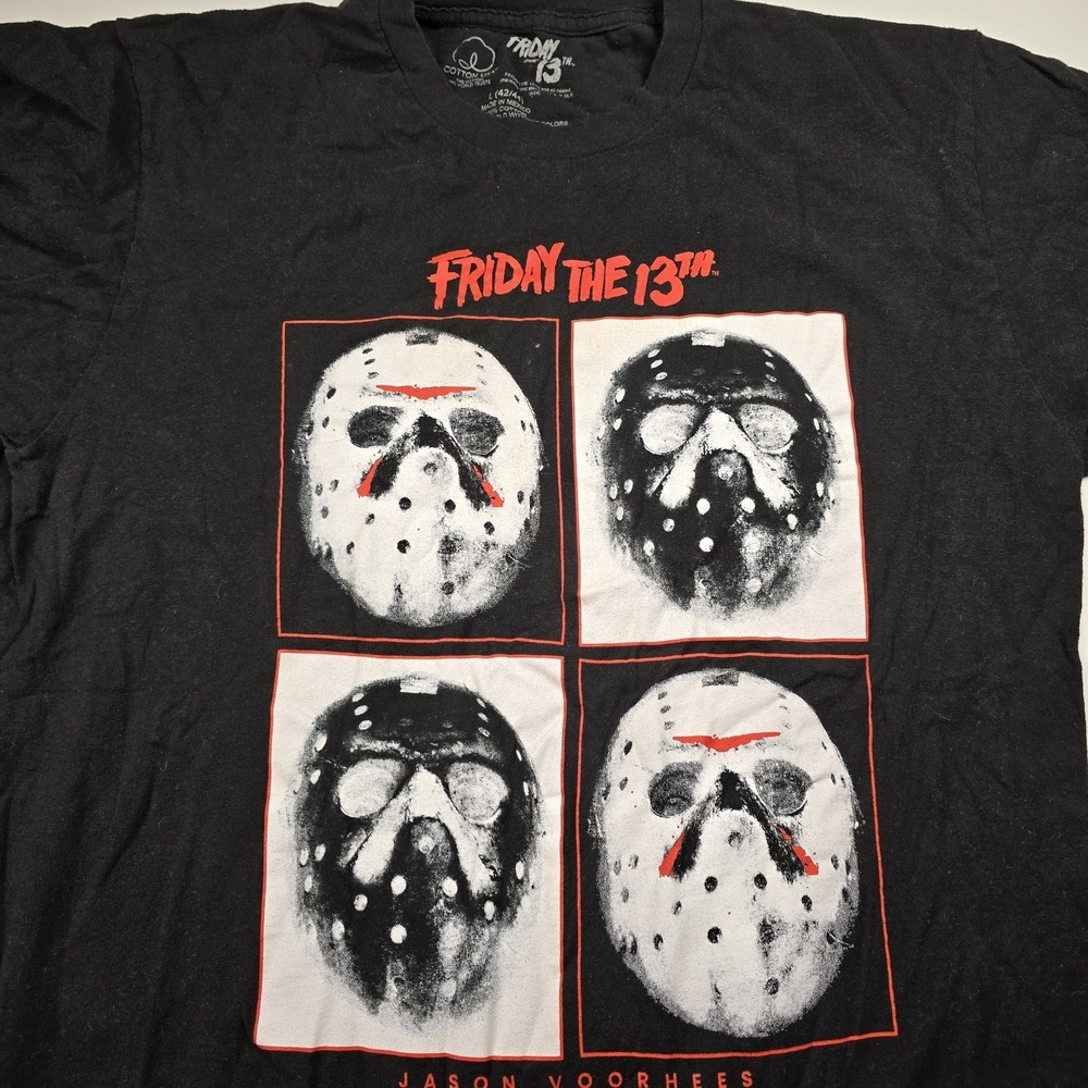 Friday The 13th Men's Large Black Friday the 13th Graphic Design T-Shirt